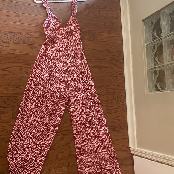 RESA Pants - NWT RESA Wide Leg Ruffle Open Back Jumpsuit